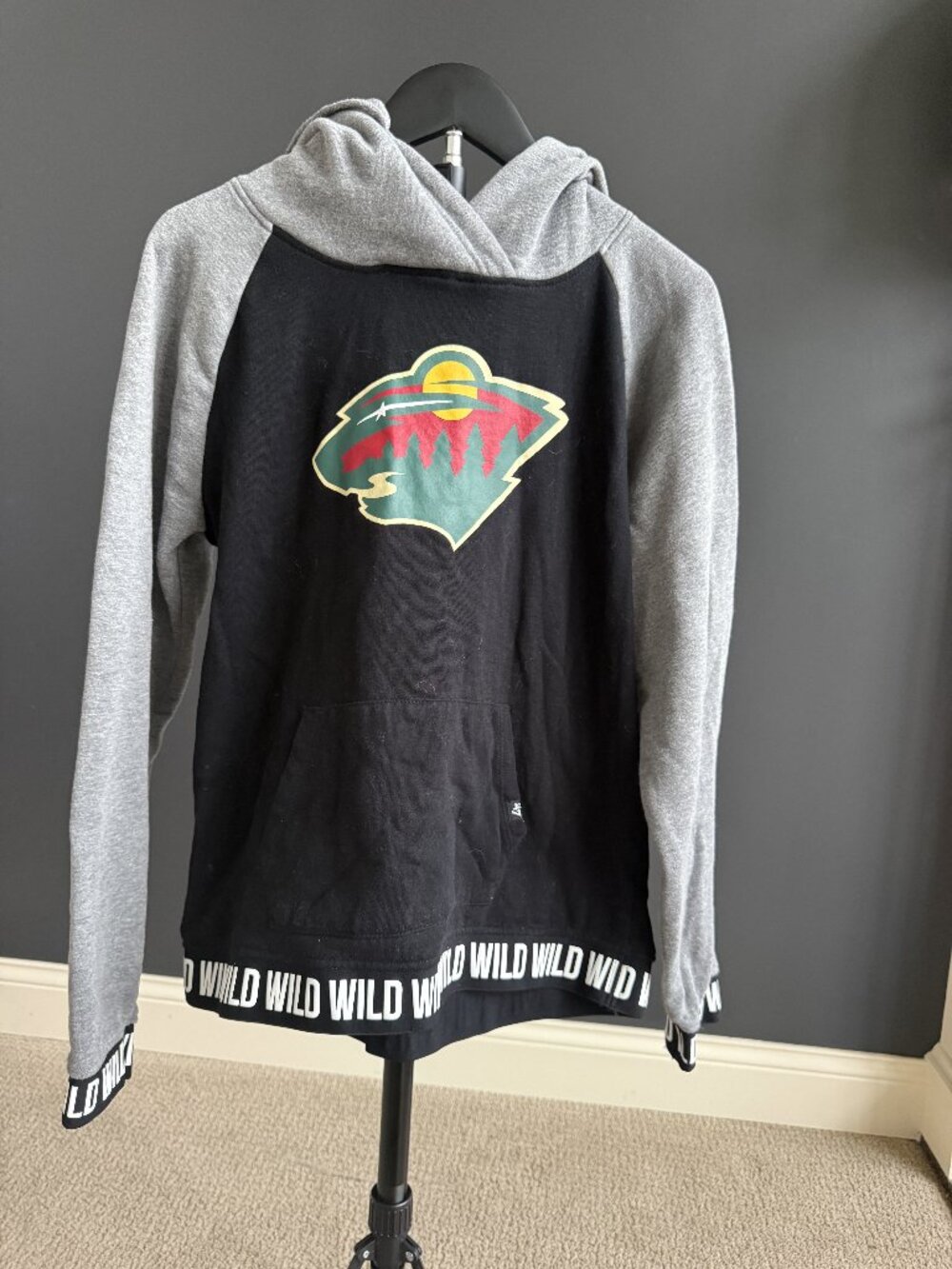 Minnesota Wild '47 Brand Colorblock Pullover Hoodie Size L